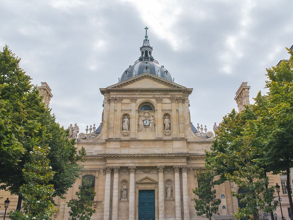 The Sorbonne building in France
